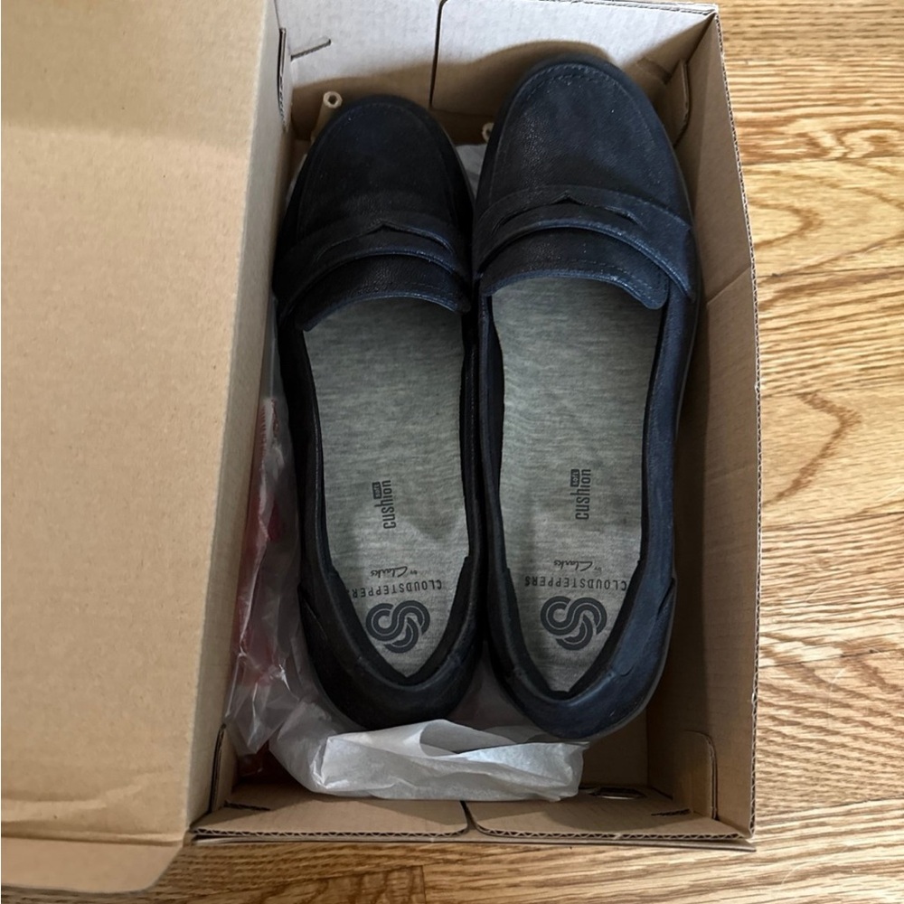 Black Slip-On Loafers Clark’s